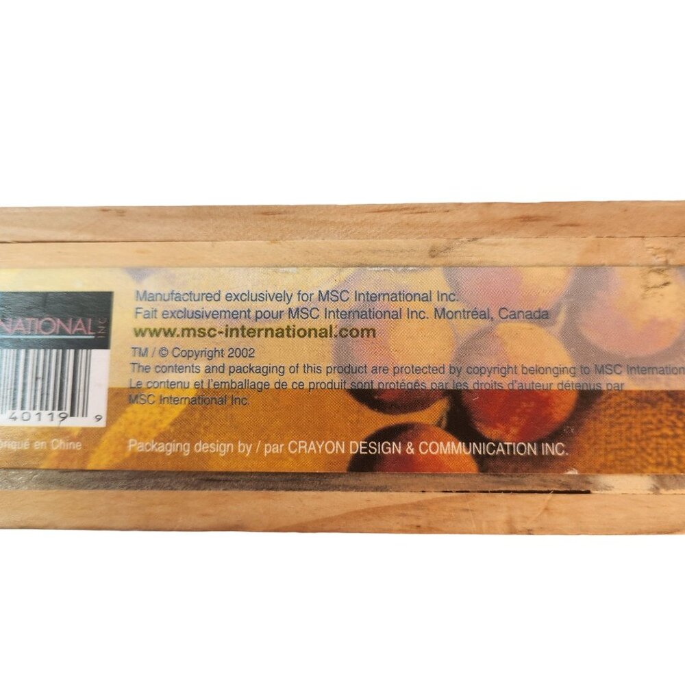 Harvest Honey Spoon in Wooden Crate Vintage 2002 Joie de Vivre Wood Crate NEW - Picture 11 of 13